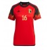België Thorgan Hazard #16 Voetbalkleding Thuisshirt Dames WK 2022 Korte Mouwen